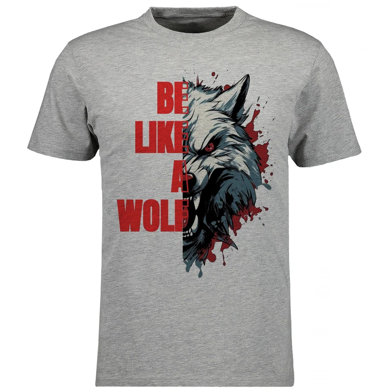 تی شرت آستین کوتاه مردانه مدل گرگ کد V207