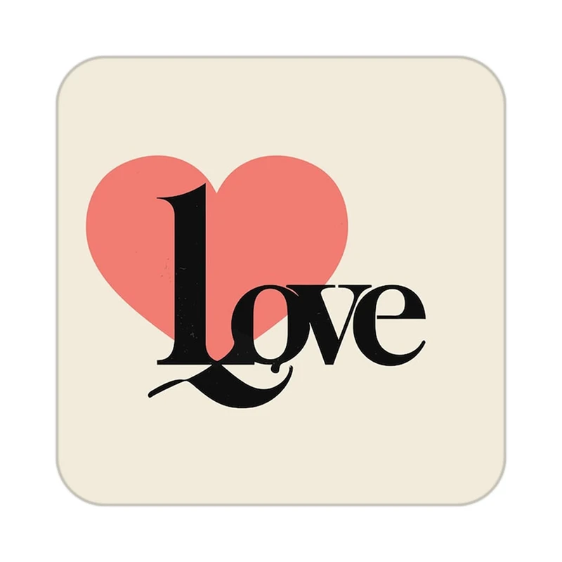 زیر لیوانی کاکتی طرح عاشقانه مدل mp41001