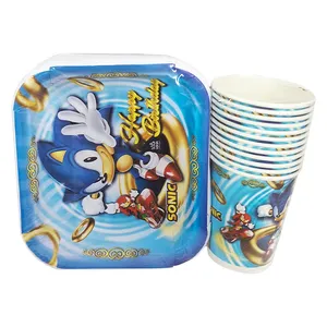 پیش دستی و لیوان یکبار مصرف مدل سونیک کد SonicPG4 مجموعه 10 عددی