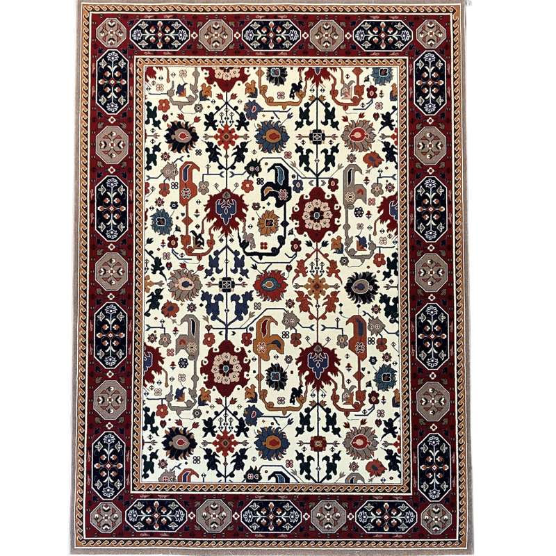 فرش ماشینی 320 شانه ستاره کویر یزد زمینه کرم وحاشیه بژ مدل شاهسون کدB-107 فرش ماشینی 320 شانه ستاره کویر یزد زمینه کرم وحاشیه بژ مدل شاهسون کدB-107