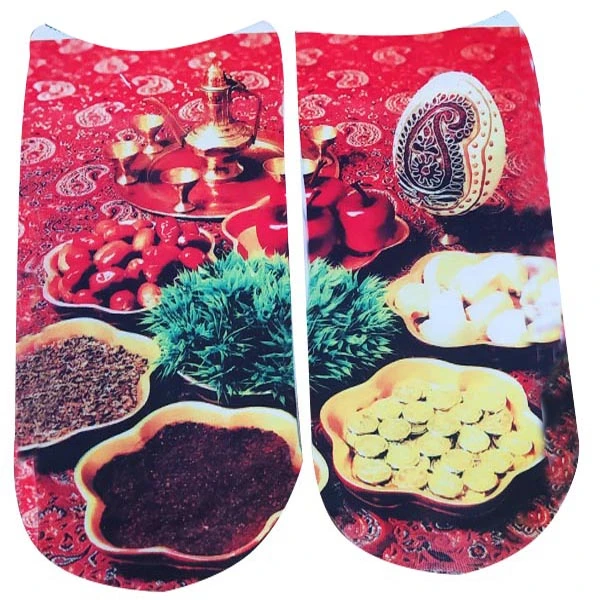 جوراب زنانه مدل عید نوروز طرح هفت سین