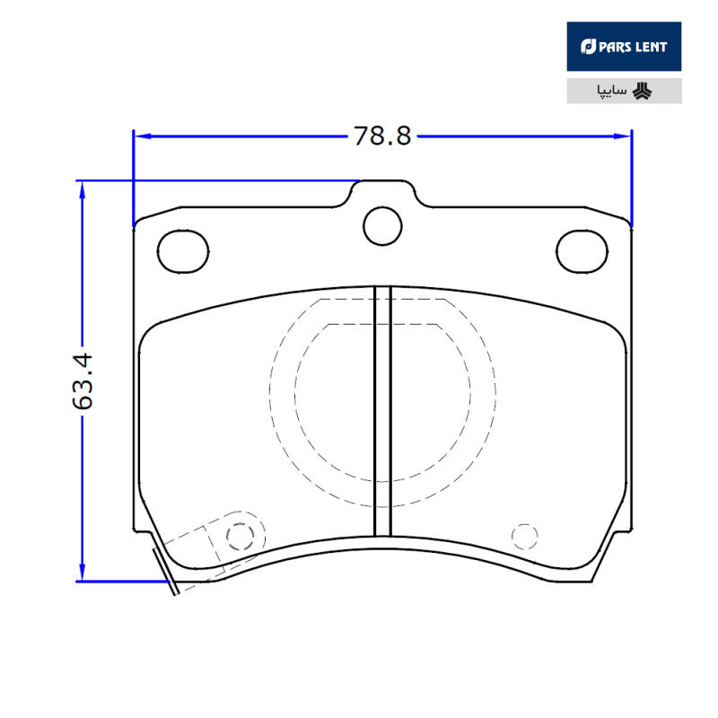 لنت ترمز جلو لنت پارس مدل 21355 مناسب برای پراید111