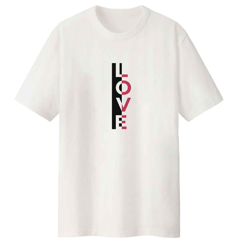 تی شرت لانگ آستین کوتاه زنانه مدل عشق کد LL 22 S