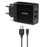 شارژر دیواری انکر مدل B2021 به همراه کابل تبدیل microUSB