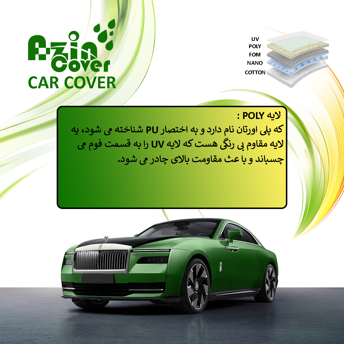 چادر خودرو آذین کاور مدل MULTILAYER مناسب برای KMC X5