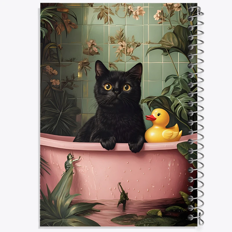 دفتر مشق 100 برگ خندالو طرح گربه سیاه کد F7247