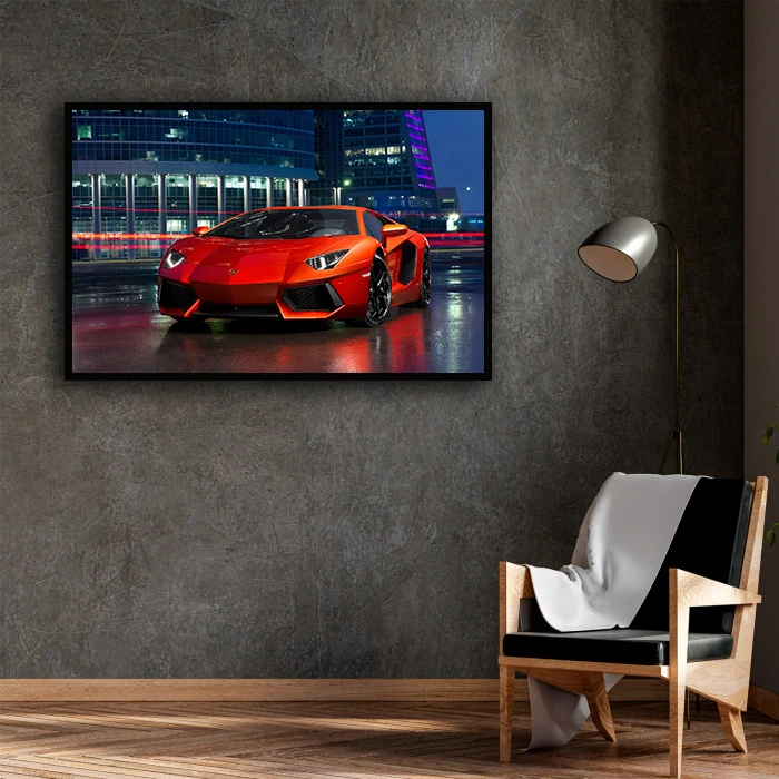 تابلو نوری بکلیت طرح ماشین لامبورگینی مدل B-D1759