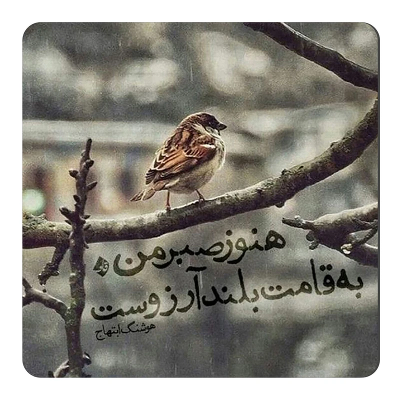 	 مگنت طرح غزل هوشنگ ابتهاج کد wmg3717 