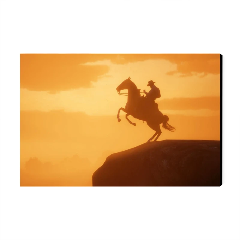 تابلو شاسی عرش مدل فانتزی منظره اسب و کابوی کد As1985