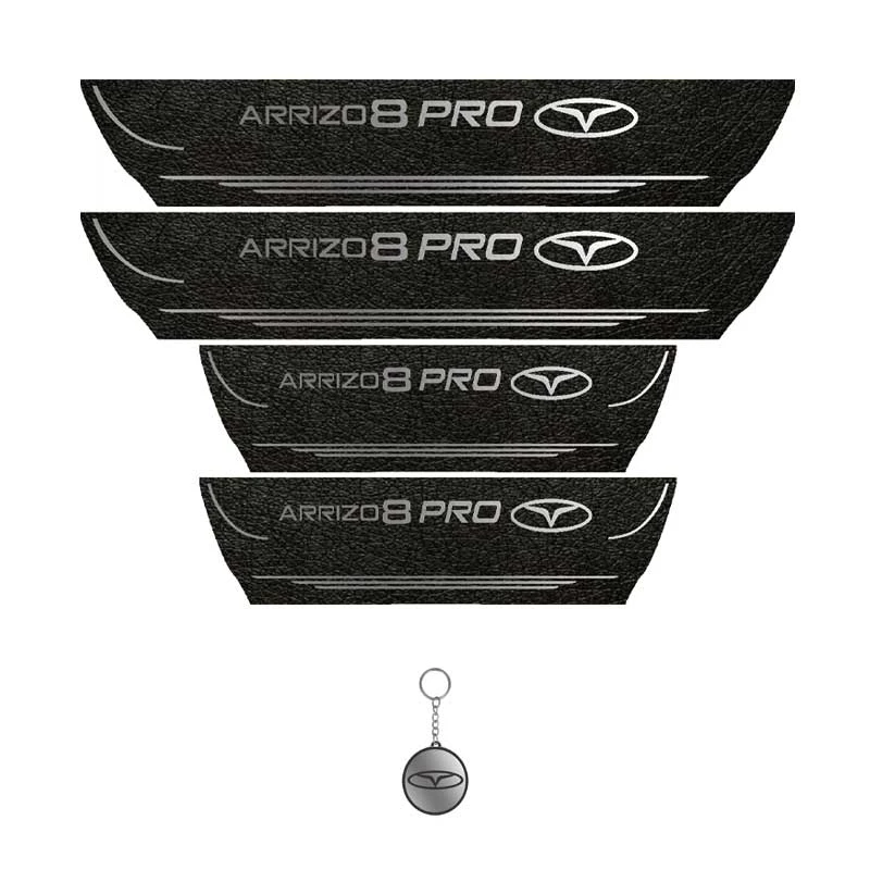 برچسب پارکابی خودرو لندمون کد LPt013 MS مناسب برای آریزو 8پرو مجموعه 4 عددی به همراه جا کلیدی