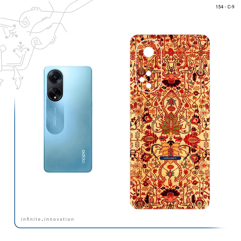 برچسب پوششی ماهوت مدل Persian_Carpet_Yellow مناسب برای گوشی موبایل اپو A98