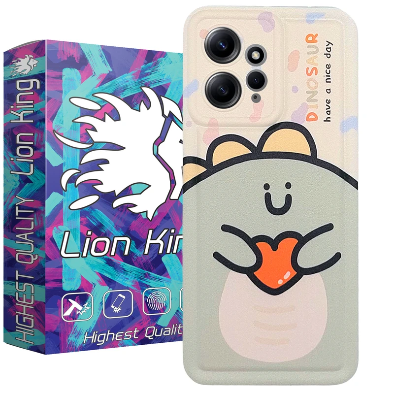 کاور لاین کینگ مدل قلب دایناسور مناسب برای گوشی موبایل شیائومی Redmi Note 12 4G