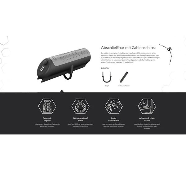 عکس شماره 7 : جعبه دوچرخه بیمای باکس مدل قفل دار مدل ‎02107