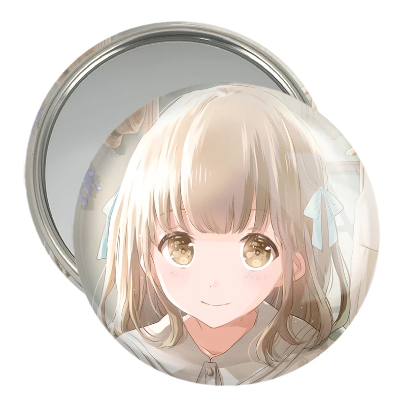 آینه جیبی خندالو مدل دختر انیمه ای  کد 18089