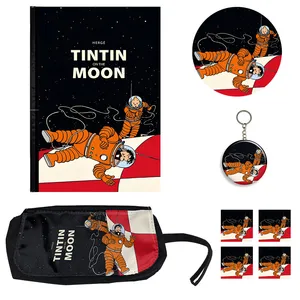 ست لوازم التحریر طرح تن‌تن مدل Tintin کد 02 بسته 8 عددي