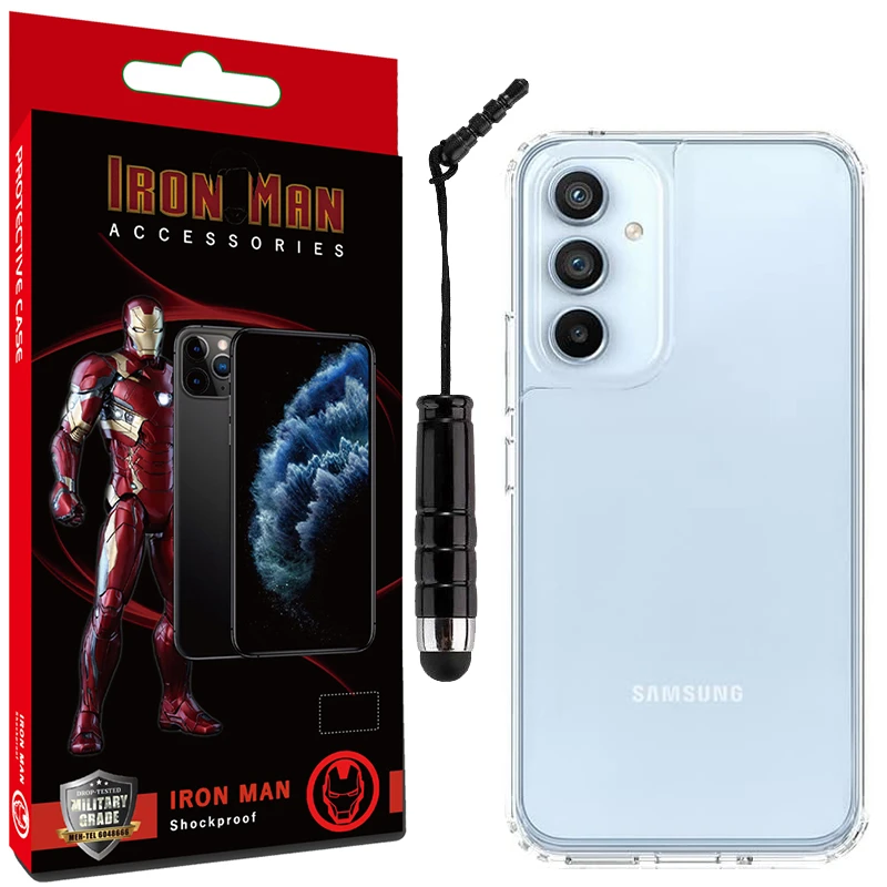 کاور آیرون من مدل Clear Armor مناسب برای گوشی موبایل سامسونگ Galaxy A54 / A54 5G همراه با قلم لمسی