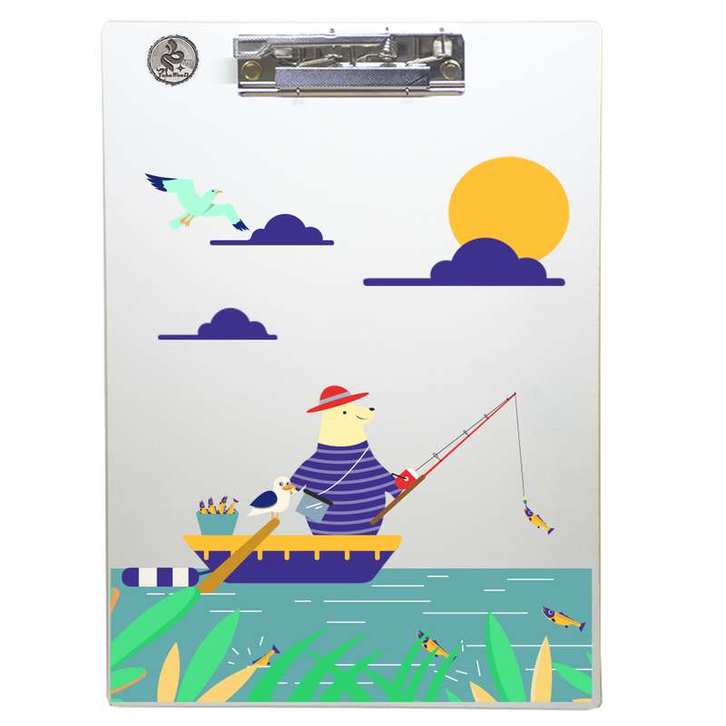 تخته شاسی طه چوب مدل A bear in a boat01 سایز A4