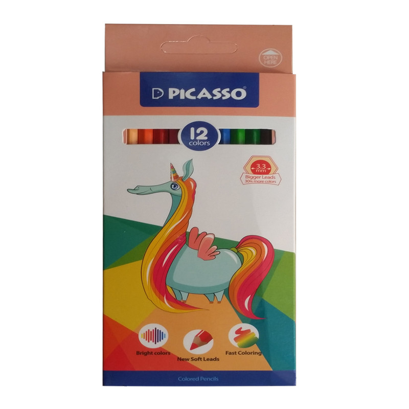 مداد رنگی 12 رنگ پیکاسو مدل GOL-12-C کد 02