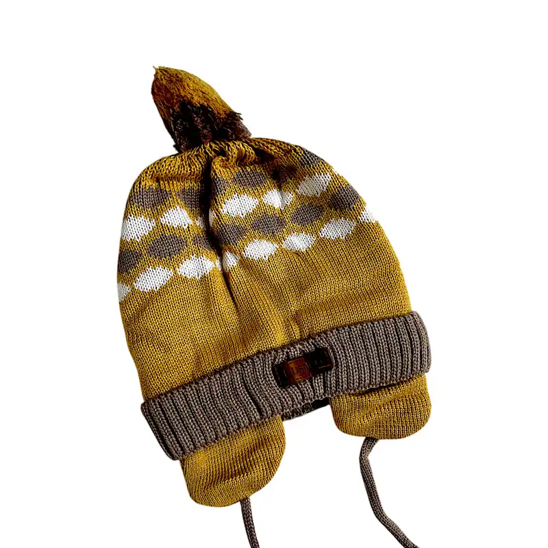 کلاه بافتنی بچگانه مدل منگوله RO_145