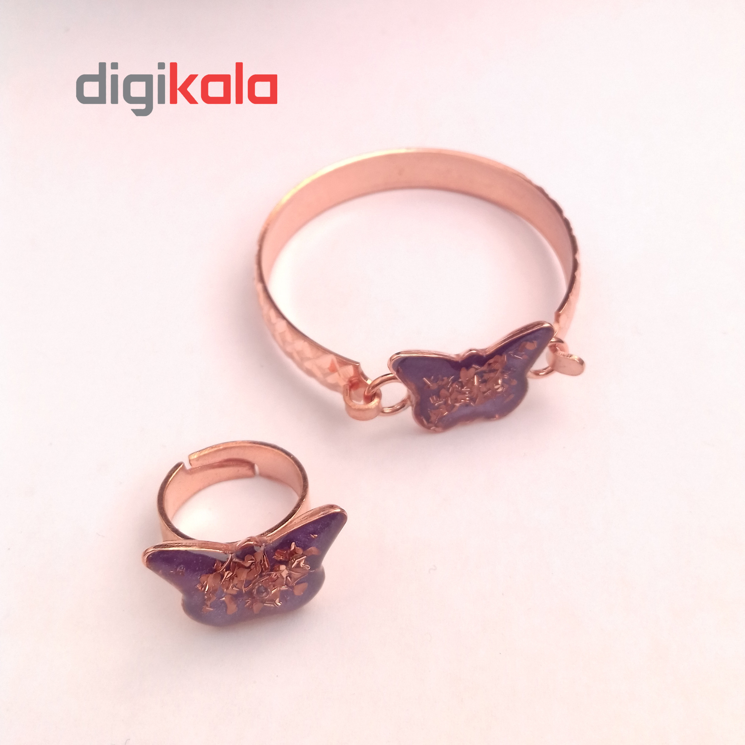 نیم ست دخترانه طرح پروانه کد 321