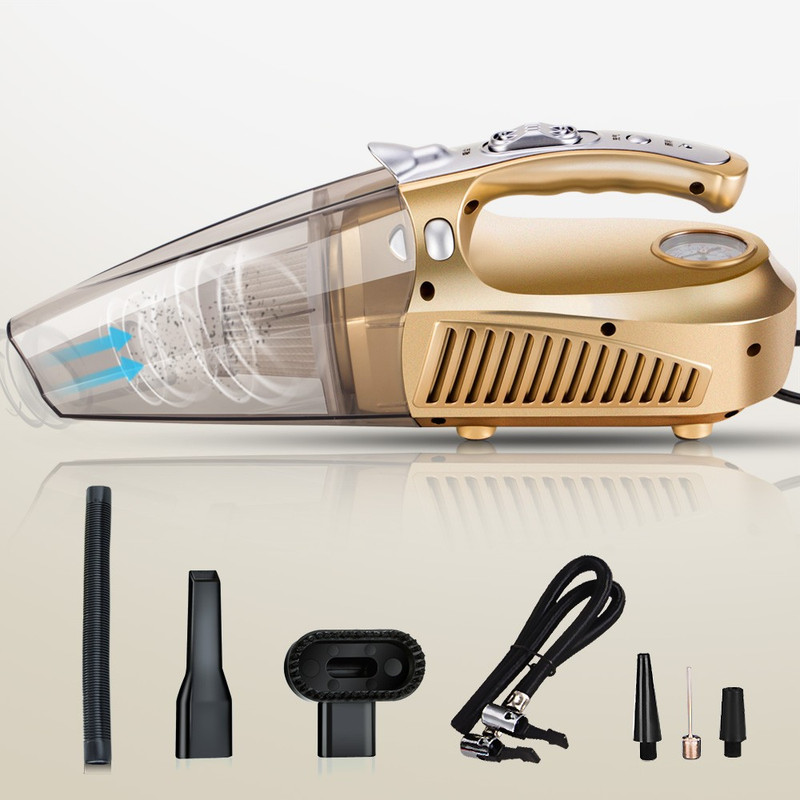 جارو فندکی خودرو مدل کمپرسور دار کد 4IN1