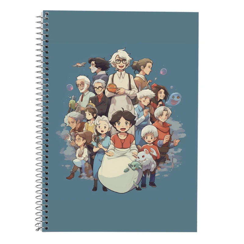 دفتر زبان 50 برگ مدوپد مدل سه خط طرح Ghibli کد DF2533