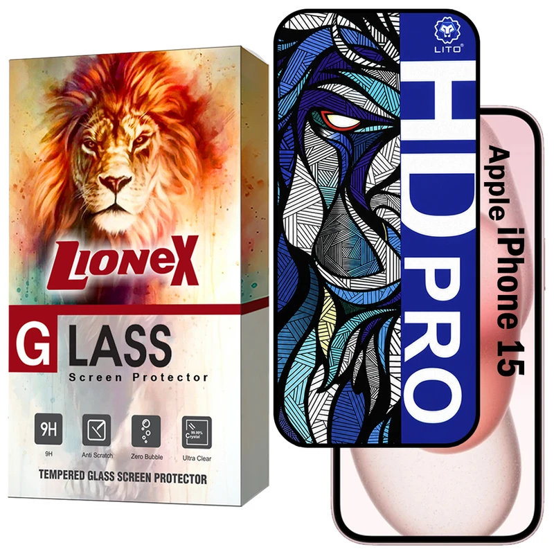 محافظ صفحه نمایش لایونکس مدل LITOHDL مناسب برای گوشی موبایل اپل iPhone 15