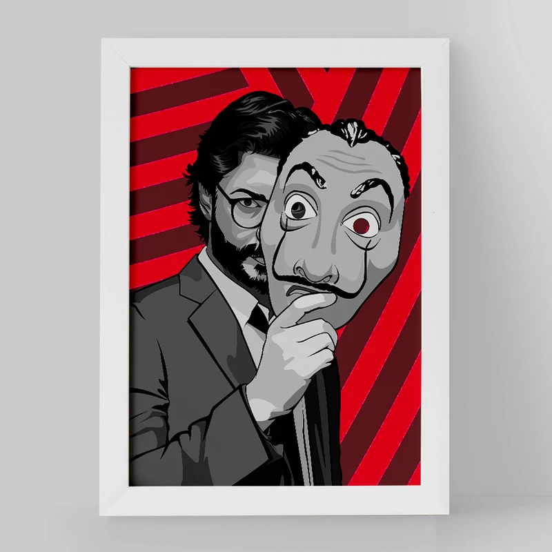 تابلو خندالو مدل پروفسور سریال Money Heist کد 3238