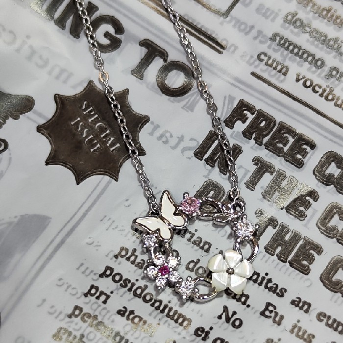 گردنبند نقره زنانه مدل فلاور سنگ برلیان کد 8855 گردنبند نقره زنانه مدل فلاور سنگ برلیان کد 8855