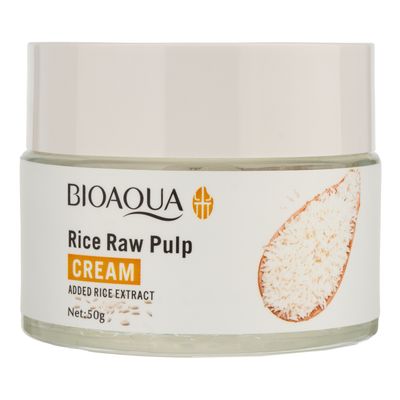 کرم مرطوب کننده صورت بی آکوا مدل Rice Raw مناسب برای انواع پوست وزن 50 گرم