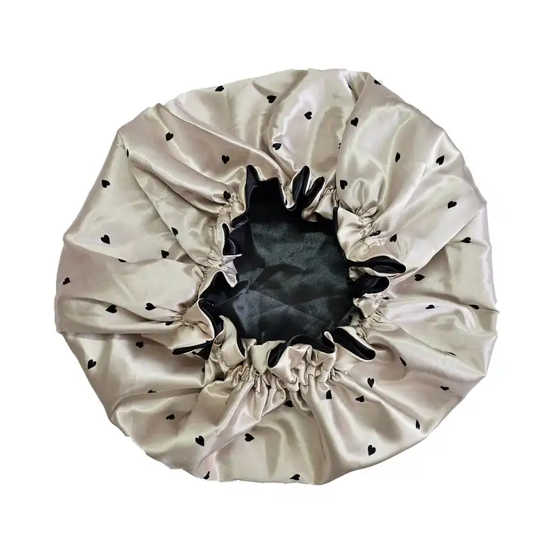 کلاه زنانه مدل ساتن ابریشم دو رو به همراه  چشم بند و کش مو