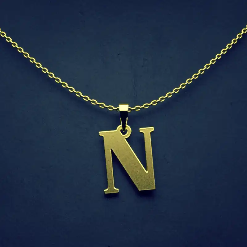گردنبند طلا 18 عیار زنانه مدوپد مدل حرف N کد H3-1-1560