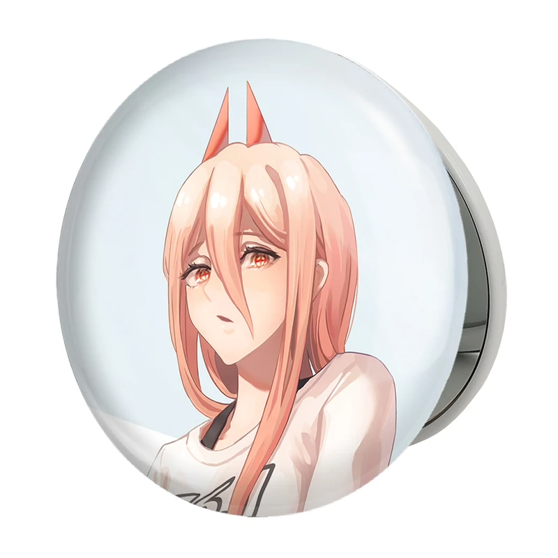 آینه جیبی خندالو طرح پاور انیمه مرد اره ای Chainsaw Man مدل تاشو کد 22328 