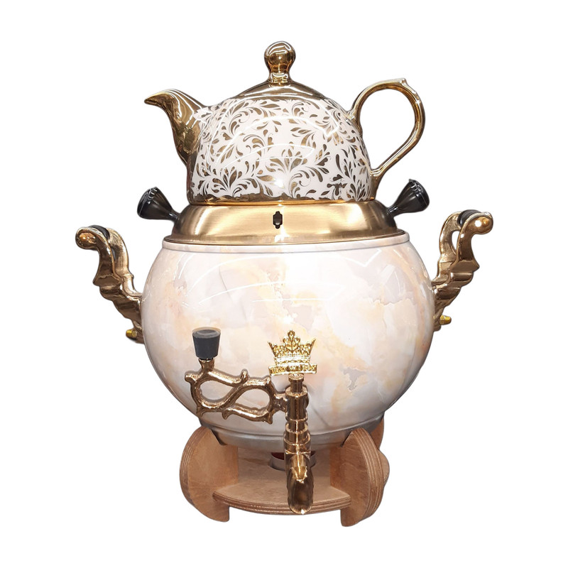 ست کتری و قوری ایران شرق مدل ماربل E001 گنجایش 6 لیتر