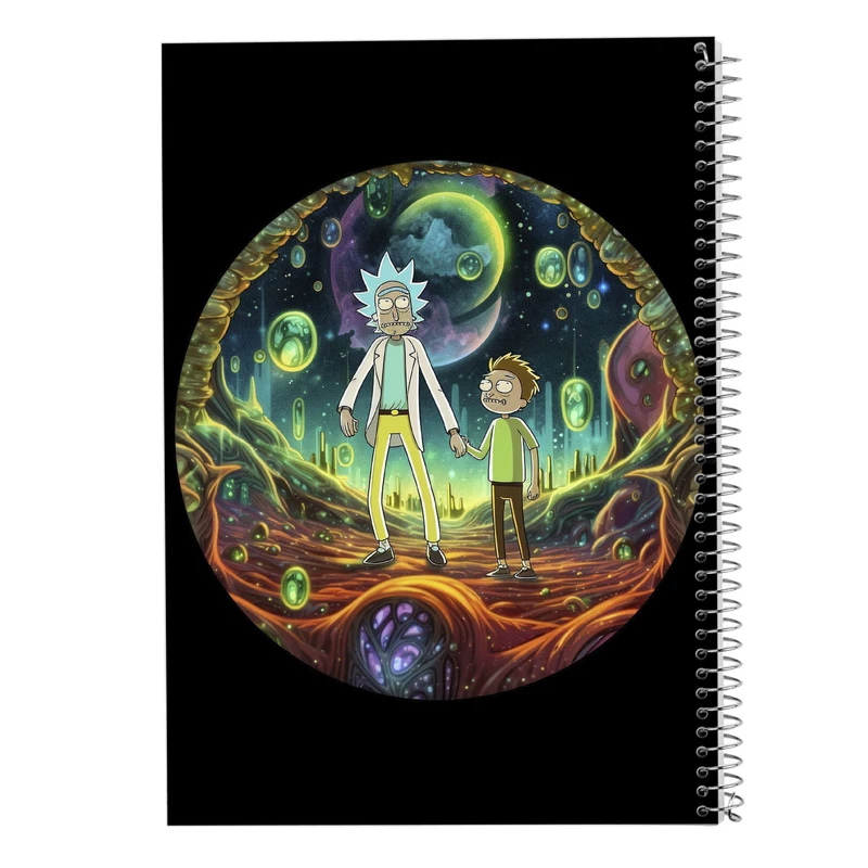 دفتر شطرنجی 50 برگ مدوپد مدل ریک اند مورتی rick&morty کد DF10845