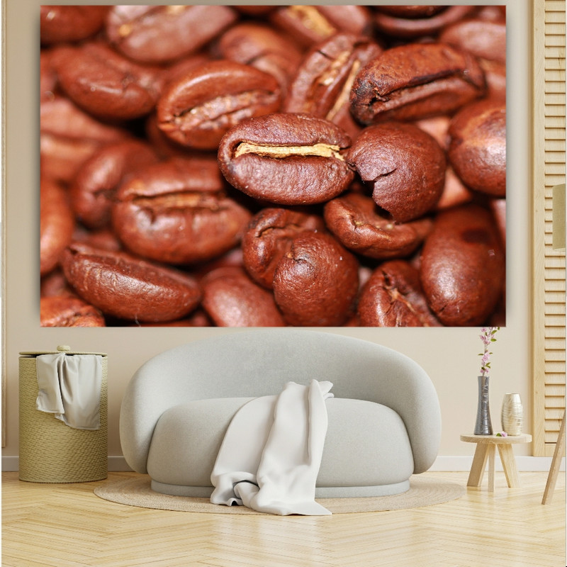  پوستر دیواری طرح دانه های قهوه کد FP1008