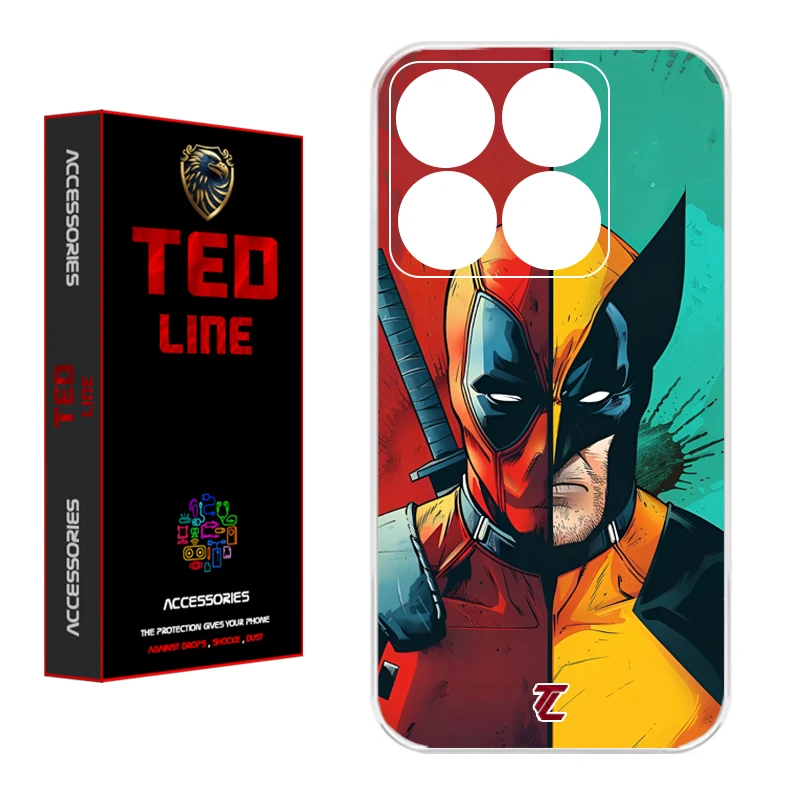 کاور تد لاین طرح ددپول و ولورین کد 1134 مناسب برای گوشی موبایل شیائومی Mi 14T / 14T Pro
