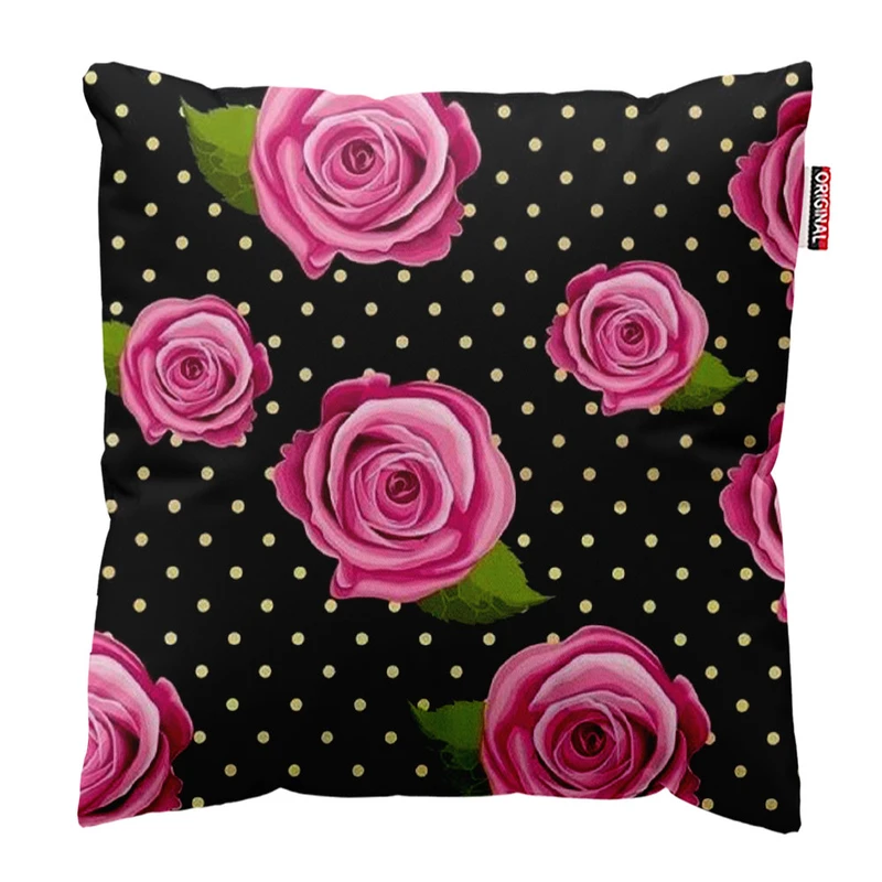  کوسن پاد آفرین طرح گل کد 1856 سایز 30*30 سانتی متر