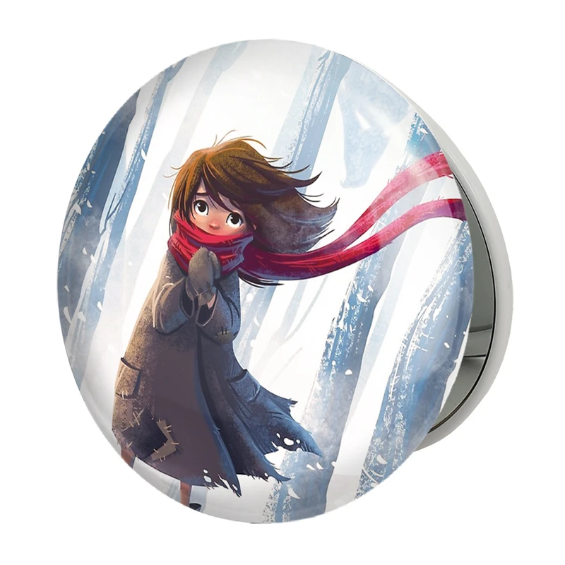 آینه جیبی خندالو طرح دخترونه مدل تاشو کد 6080 