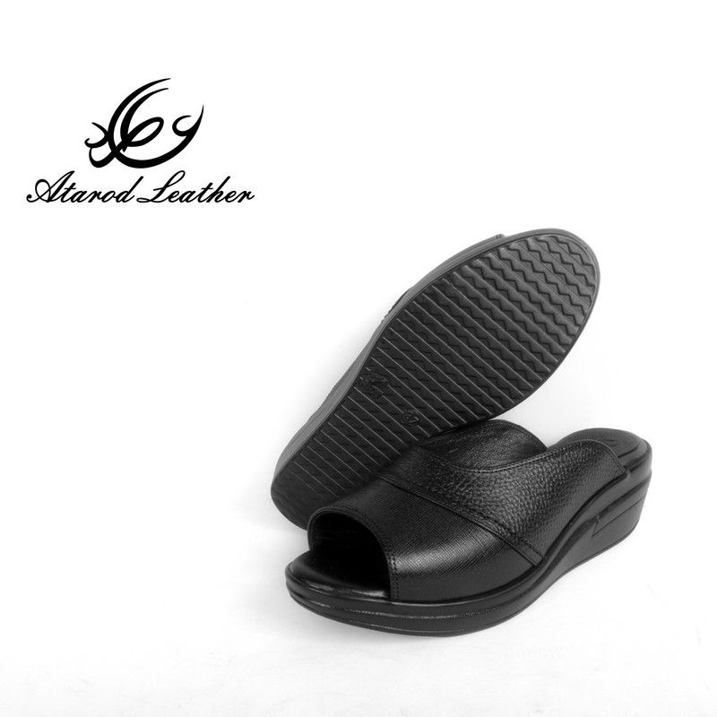 صندل زنانه چرم عطارد مدل چرم طبیعی کد SH166