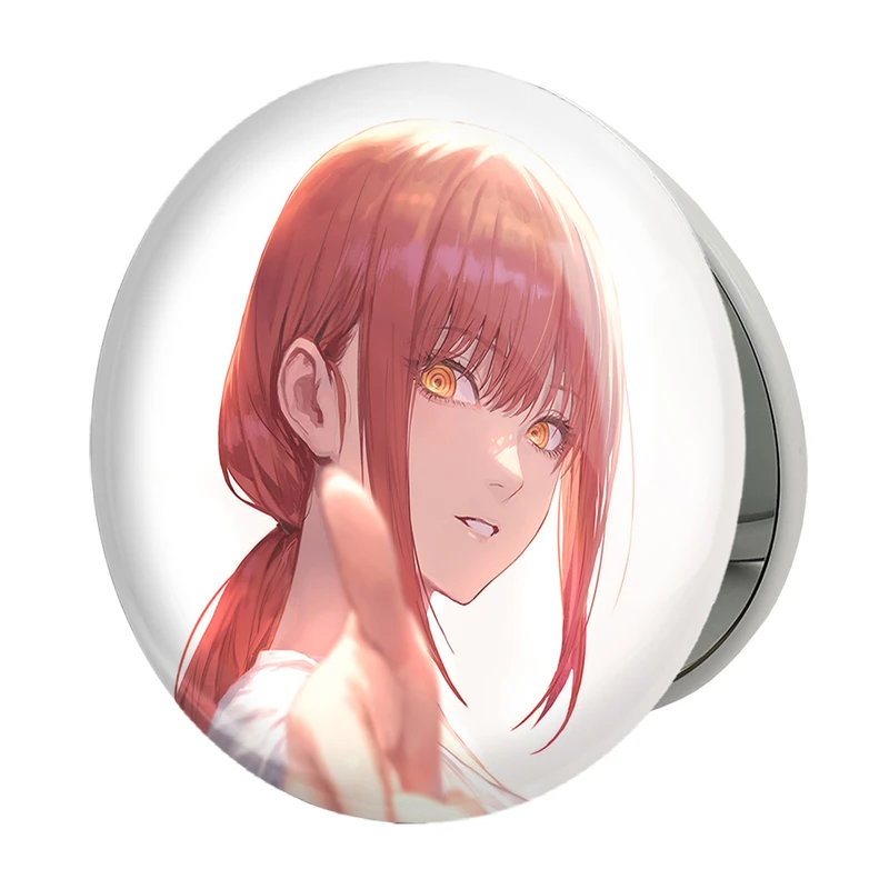 آینه جیبی خندالو طرح ماکیما انیمه مرد اره ای Chainsaw Man مدل تاشو کد 23209 