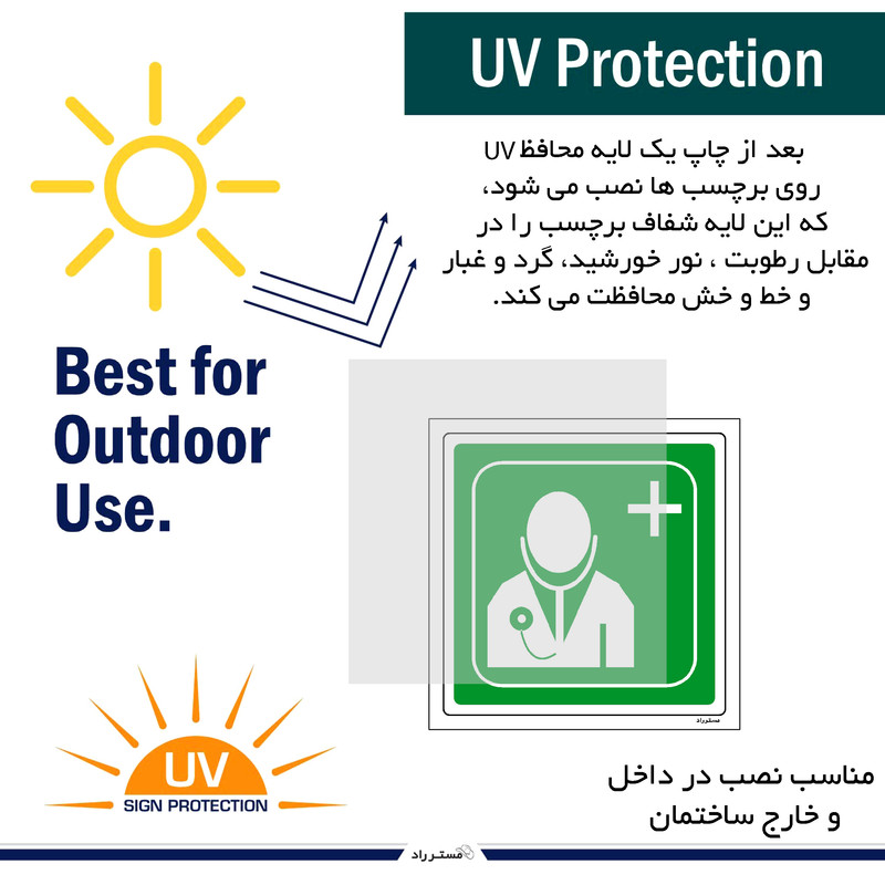 برچسب ایمنی مستر راد طرح پزشک مدل HSE-OSHA-136