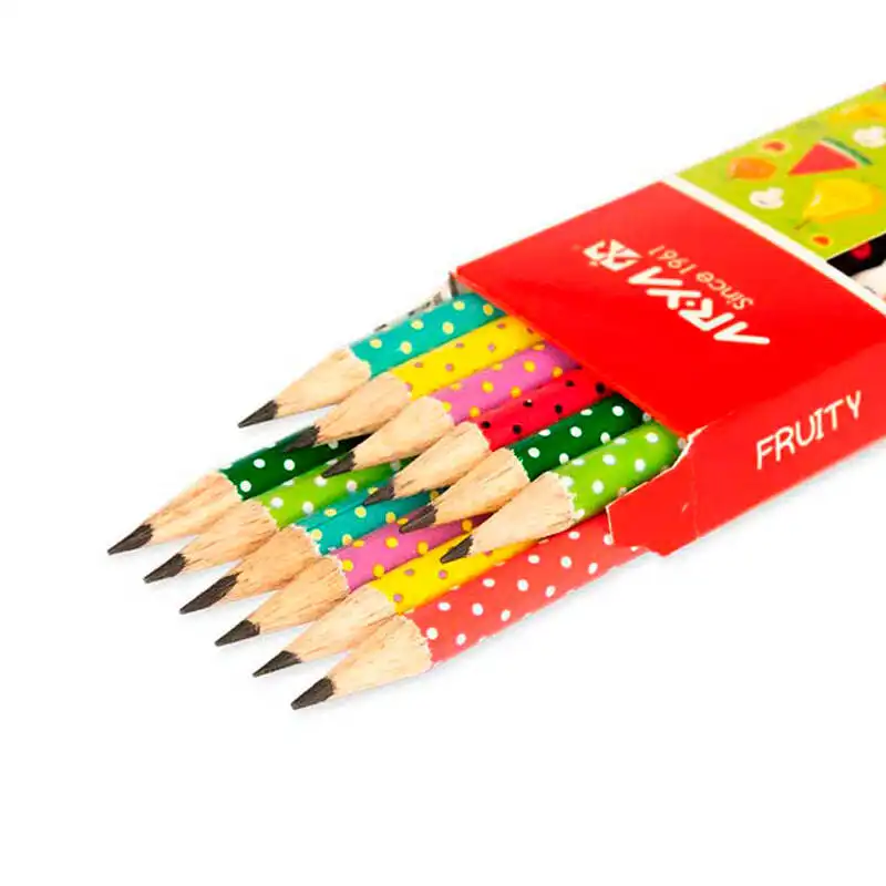 مداد مشکی آریا مدل Fruity کد 3048 بسته 12 عددی
