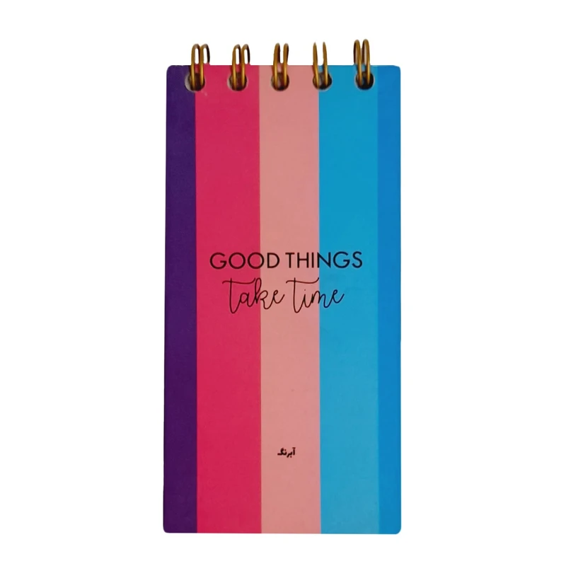 دفتر یادداشت 100 برگ آبرنگ مدل پالتویی طرح Good Things کد 20