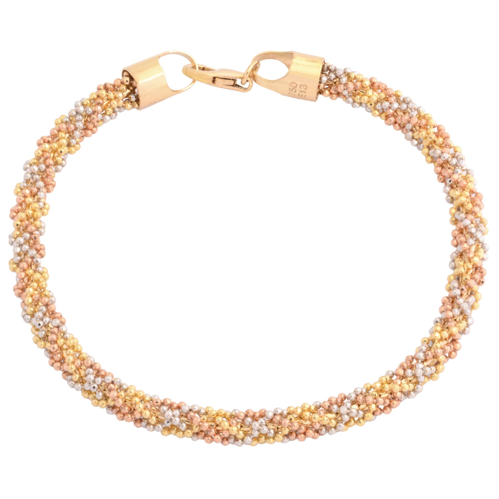 دستبند طلا 18 عیار زنانه طلای مستجابی  مدل خودکاری کد M18 -  - 1