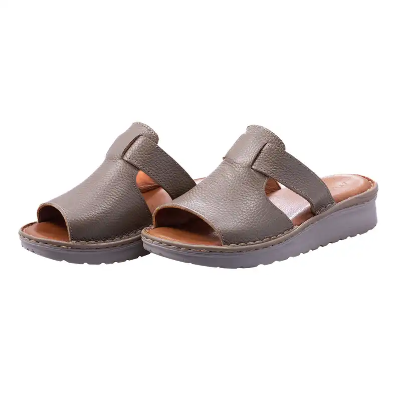 دمپایی زنانه ماکسیم مدل کمند ویزون رنگ کرم