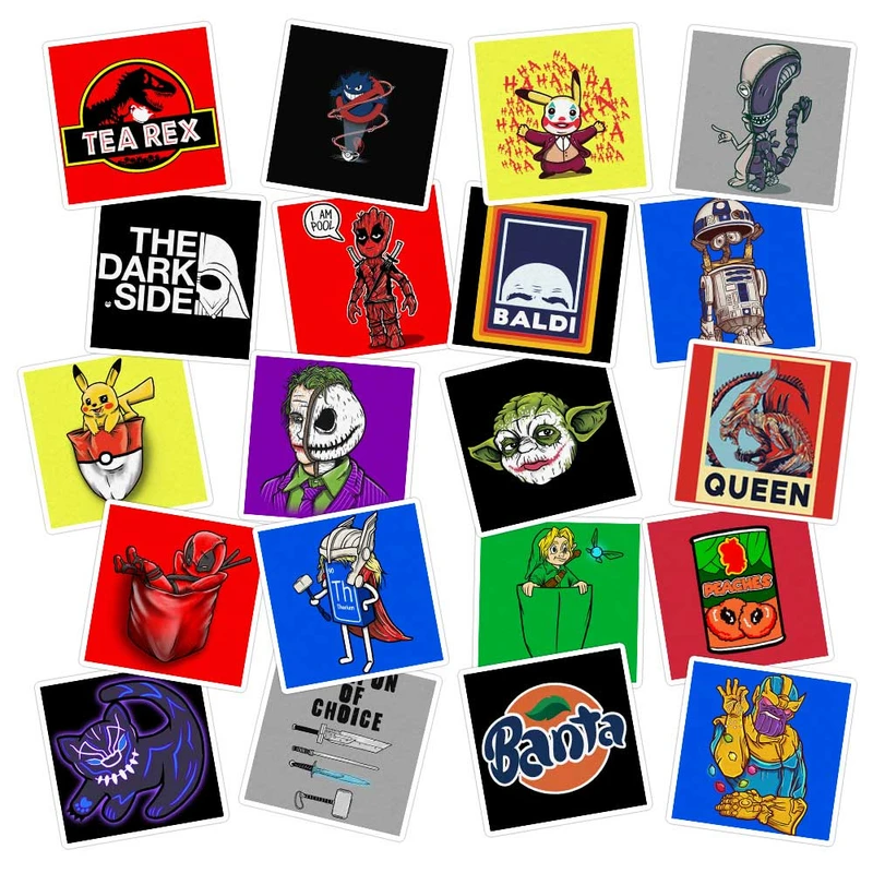 استیکر لپ تاپ ماسا دیزاین طرح کاراکتر کد COLS127 مجموعه 20 عددی