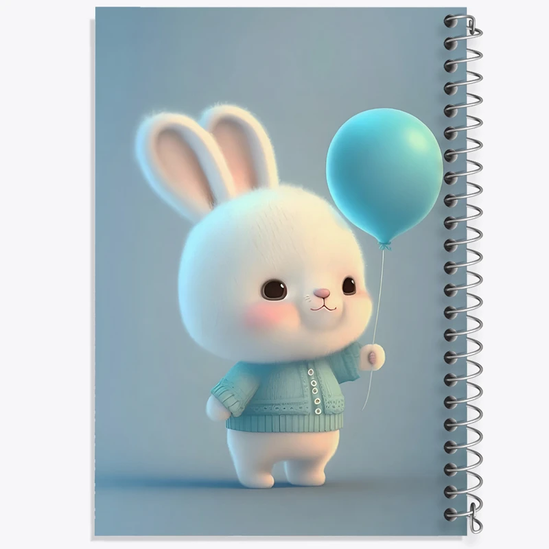 دفتر مشق 100 برگ خندالو طرح خرگوش بامزه کد F5771