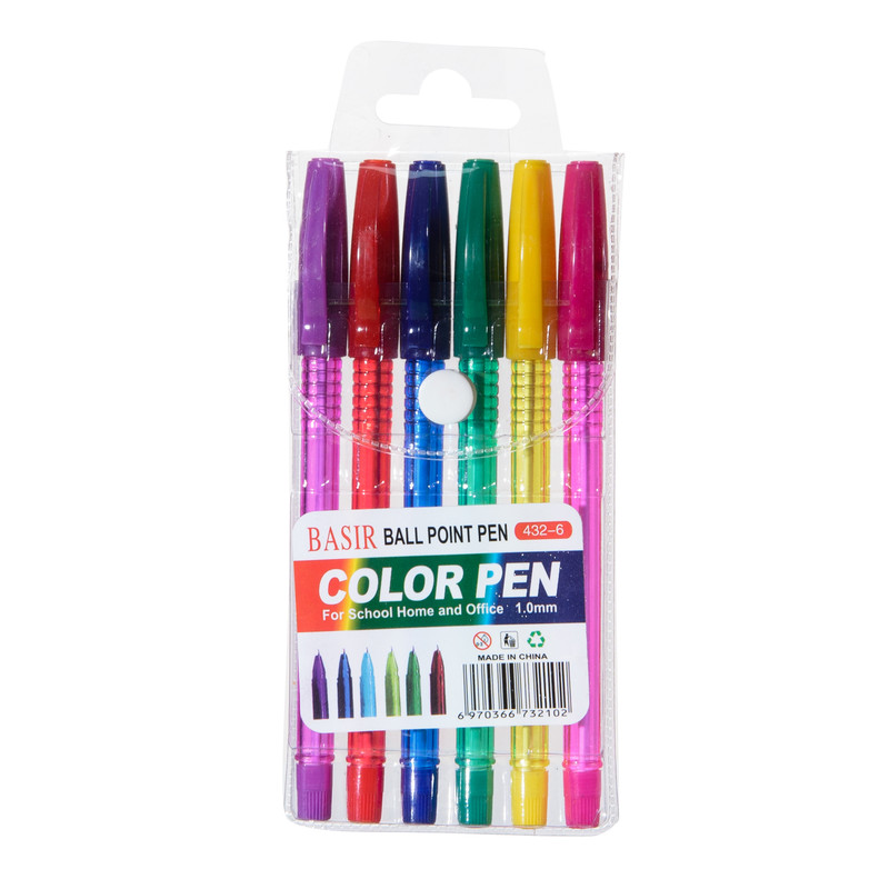 خودکار ژیفی مدل رنگی کد 6-432 بسته 6 عددی