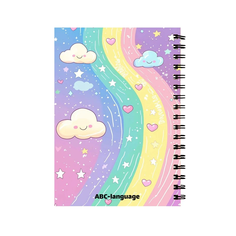 دفتر زبان 60 برگ مدل ابر فانتزی کد 574